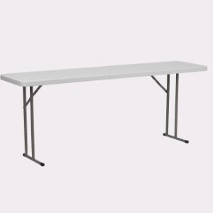6' x 18" narrow folding table rental in Brooklyn NYC