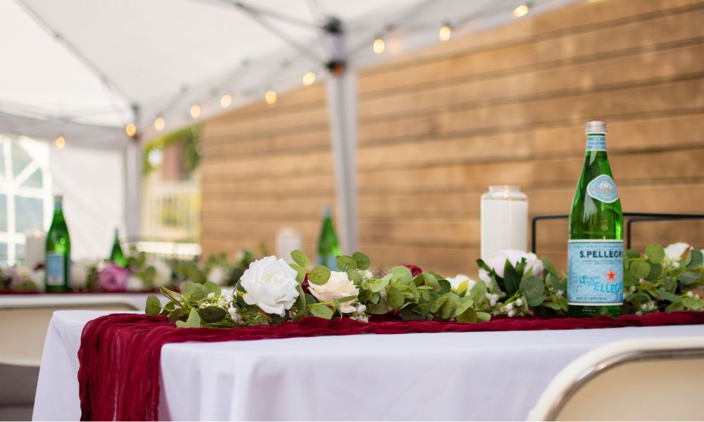 Backyard party rental in Brooklyn Tables Tents Chairs