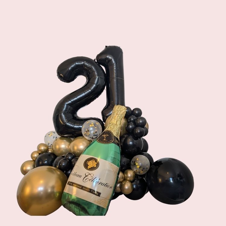 21st Birthday Balloon Centerpiece