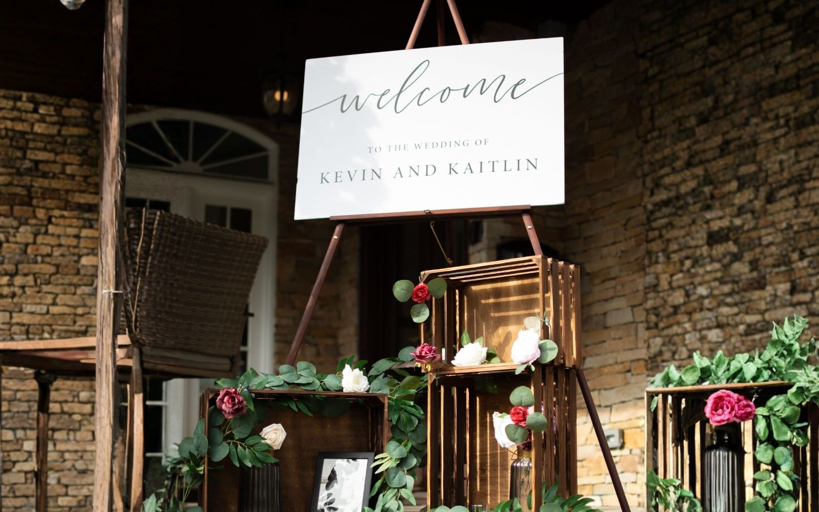 Custom Wedding Welcome Sign and Decor in Brooklyn